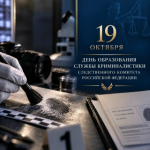19 октября - День образования службы криминалистики Следственного комитета Российской Федерации